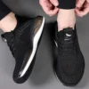 2 Red Dragonfly Men's Breathable Knit Mesh Running Sneakers, Shock-Absorbing Gradient Sole, Lightweight Lace-Up Athletic Training Walking Shoes