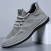 Lightweight hollow fly knit mesh upper delivers superior breathability. Elastic no-tie shoelaces for easy slip-on. Non-slip cushioned rubber outsole, ideal for daily commute, walking and casual outdoor activities.
